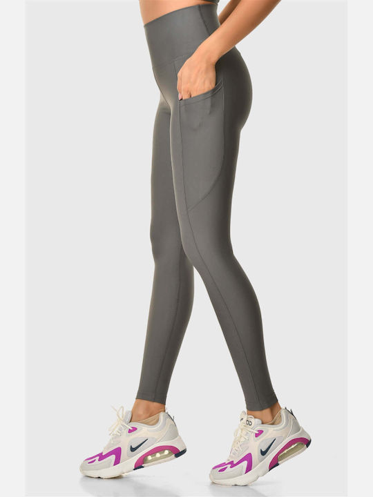 Superstacy Women's Long Training Legging High Waisted Gray