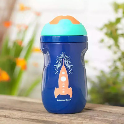 Tommee Tippee Cănuțe pentru Copii și Bebeluși Sport din Plastic Navy Blue 1buc 260ml pentru m+