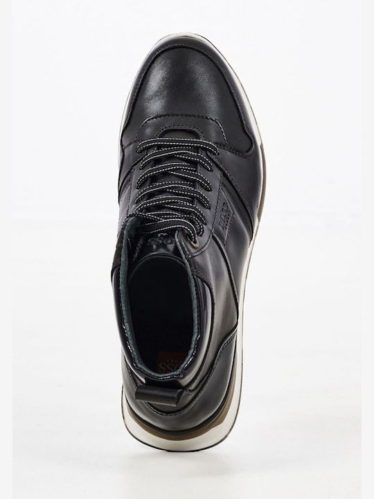 Leder Schwarz Herrenstiefel