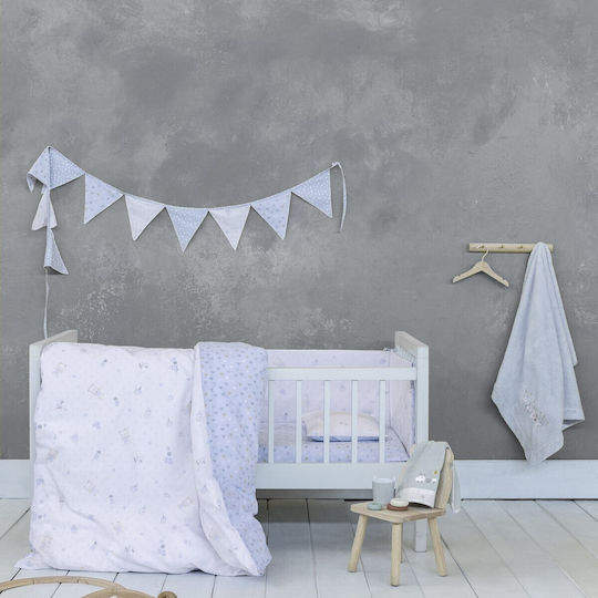 Nima Muffy Crib Bumpers Classic Inside Light Blue 40x200cm