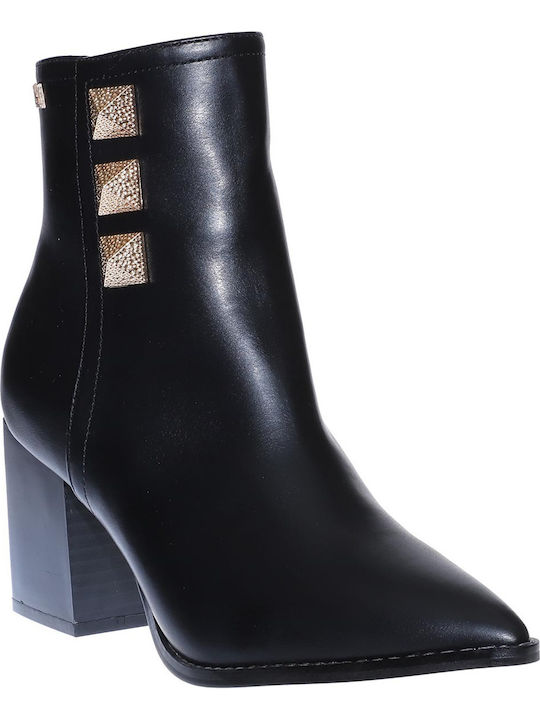 Women's Ankle Boots with Medium Heel Black