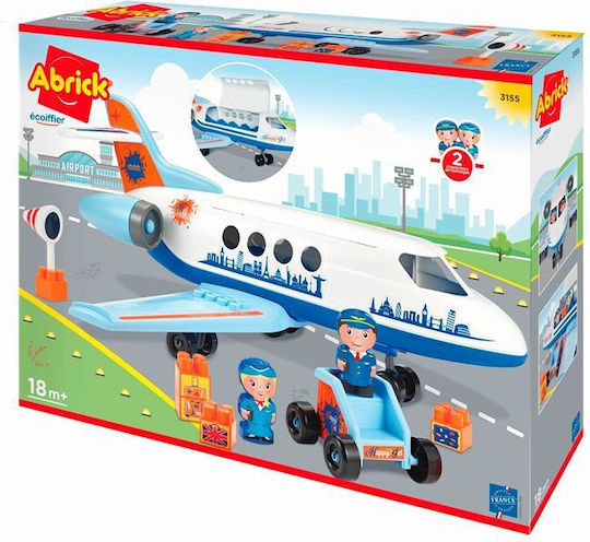 Ecoiffier Blocuri Abrick Set Avion Jet cu Echipaj pentru 1.5+ Ani