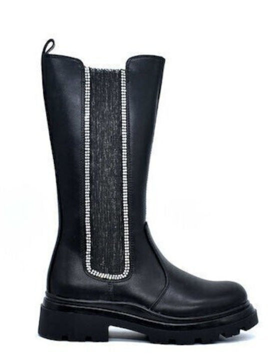 Kids Boots with Zipper Black