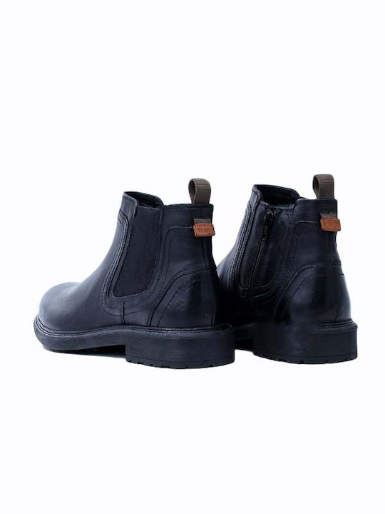 Ghete Barbati Chelsea Din Piele Anatomic Negru