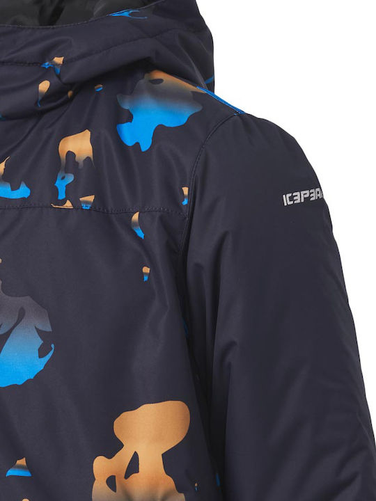 Leary Waterproof Kids Sports Short Coat with Hood Blue