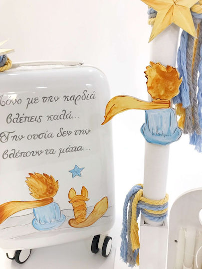 Έλενα Μανάκου Βαπτιστική Βαλίτσα Μικρός Πρίγκιπας Baby Blue