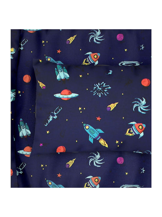 Dimcol Space Baby Cotton Pillowcase Blue 35x45cm