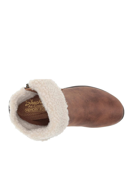 Stiefeletten Damen mit Pelz Braun