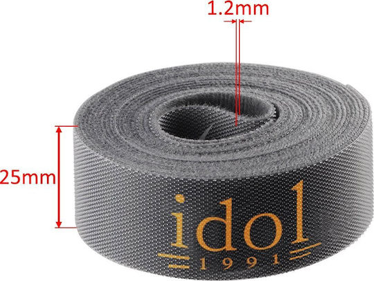 Volte-Tel Self-Adhesive Hook & Loop Tape Black 25mmx10m 1pcs