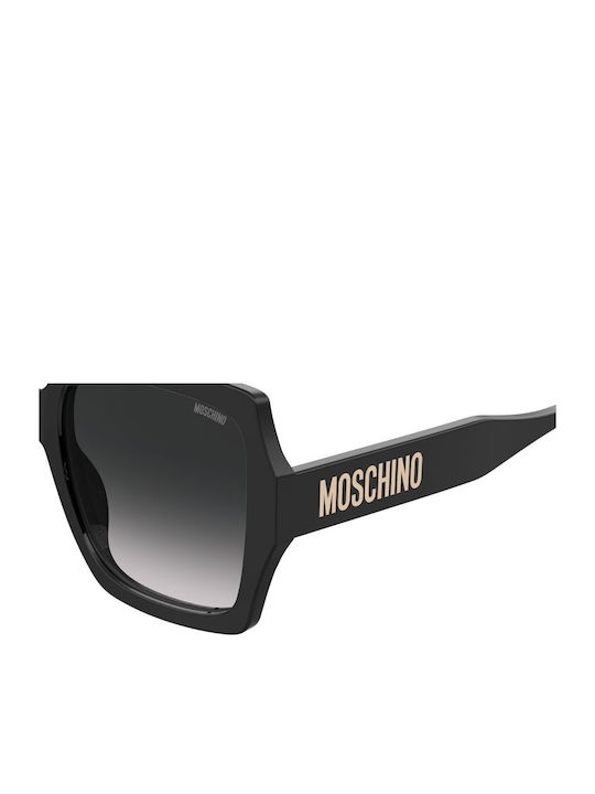 Moschino Women's Sunglasses with Black Plastic Frame and Black Gradient Lens MOS127/S 807/9O