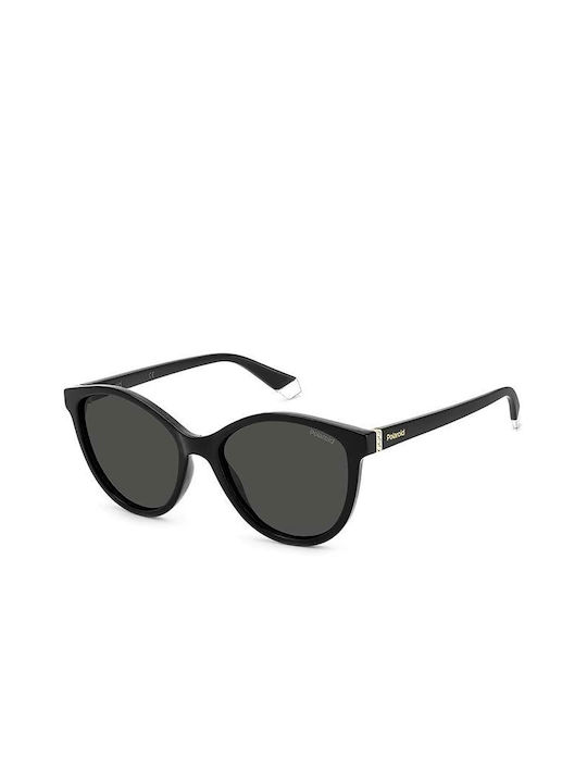 Polaroid Women's Sunglasses with Black Plastic Frame and Gray Polarized Lens PLD4133/S/X 807/M9