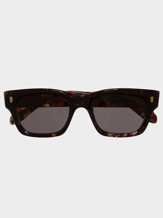 Unisex Sonnenbrille mit Braun Kunststoff Gestell und Gray Linse