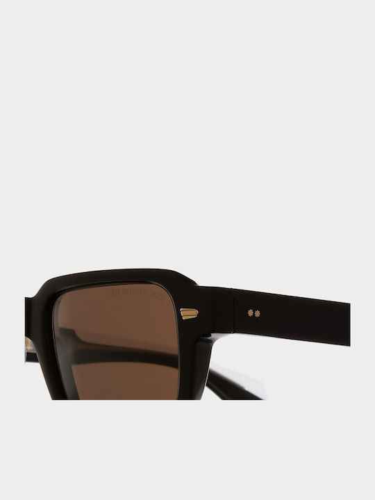 Unisex Sonnenbrille mit Schwarz Kunststoff Gestell und Braun Linse