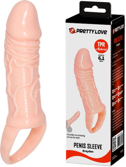 Pretty Love Breyden Προέκταση Πέους Penis Sleeve Flesh 15.5cm