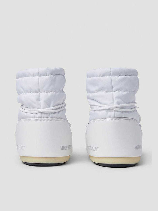 Light Low Nylon Γυναικείες Μπότες Χιονιού Λευκές