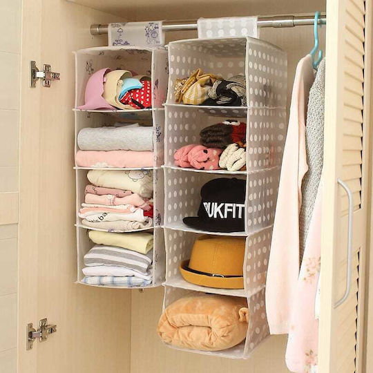 Viosarp Fabric Hanging Storage Case For Clothes in Ecru Color 30x30x60cm 1pcs