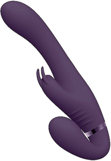 Vive Suki Strapless Strap On με Dildo 12cm με Δόνηση σε Μωβ Χρώμα