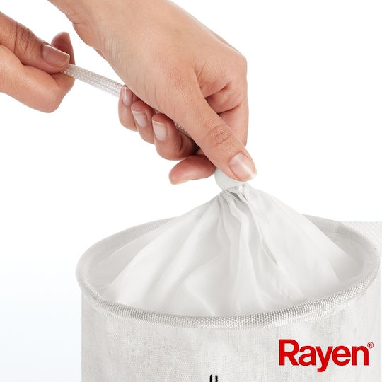 Rayen Καλάθι για Μανταλάκια 15x15x18cm Λευκό