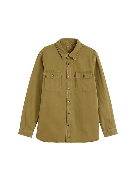 Jackson Worker Overshirt Long-sleeved Denim Shirt Green Gar