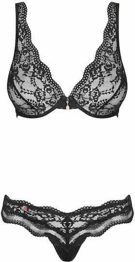 Obsessive Luvae Секси Комплект Бельо Black 145214