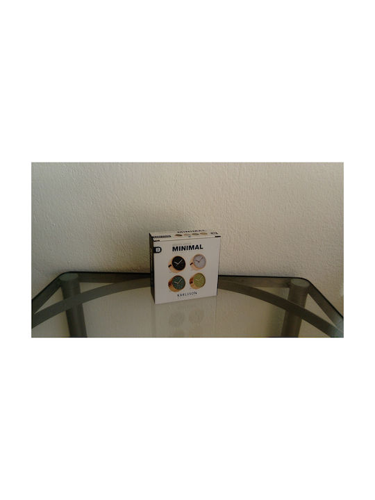 Karlsson Tabletop Clock with Indicators Metal with Alarm Clock Gold KA5683WH