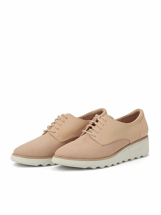 Sharon Crystal Leder Damen Oxfords in Rosa Farbe