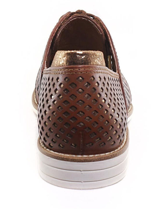 Women's Leather Oxford Shoes Tabac Brown