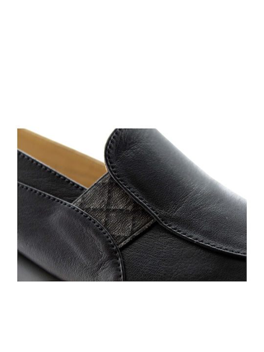 4338-01C Ανατομικά Γυναικεία Slip-On Δερμάτινα Μαύρα