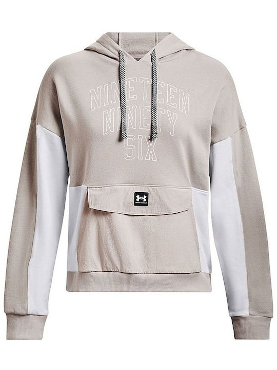 Women's Hooded Fleece Sweatshirt Beige