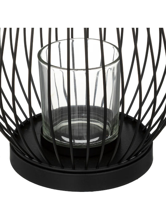 Spitishop Candle Holder Metal Black 17x17x23.5cm 1pcs