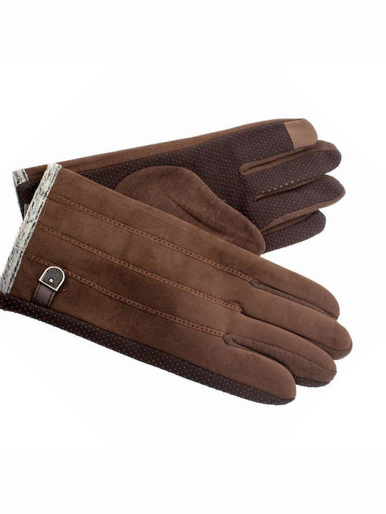 Verde Men's Touch Gloves Brown 02-455