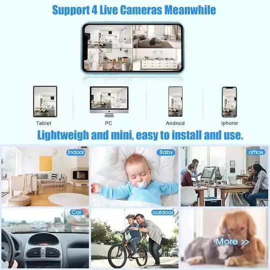 Andowl Κρυφή Κάμερα WiFi 1080p με Υποδοχή για Κάρτα Μνήμης και Ανιχνευτή Κίνησης