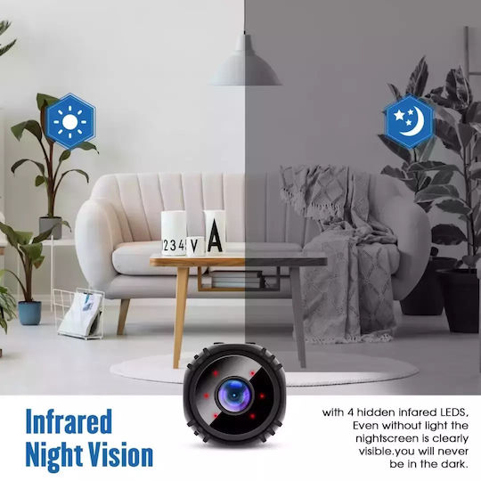 Andowl Κρυφή Κάμερα WiFi 1080p με Υποδοχή για Κάρτα Μνήμης και Ανιχνευτή Κίνησης