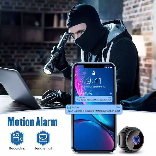 Andowl Κρυφή Κάμερα WiFi 1080p με Υποδοχή για Κάρτα Μνήμης και Ανιχνευτή Κίνησης