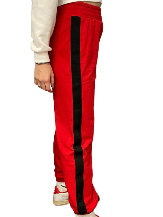 High Waist Sweatpants Jogger Red