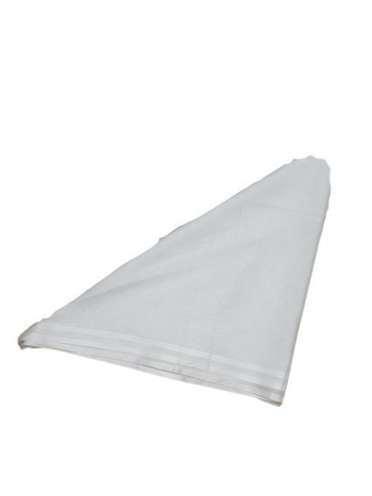 Gaze Classic Taschentuch dünn Baumwolle Quadrat 90cm Weiß-Weiß