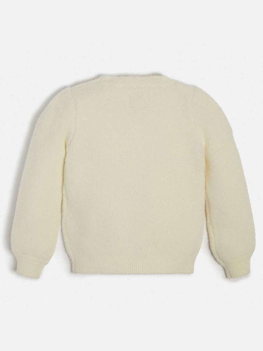 Guess Kids' Sweater Long Sleeve Ecru