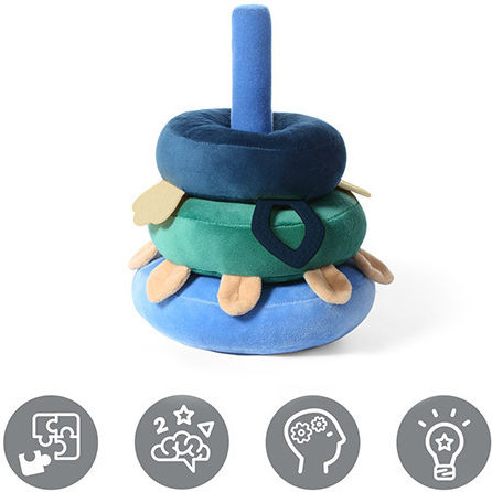 Babyono Stacking Dreamcatcher Fabric Toy with Sounds for Newborns