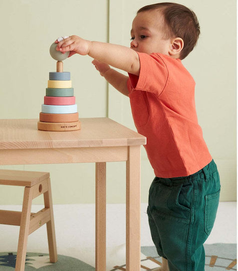 Kids Concept Stacking Toy Stacking Pyramid made of Wood for 12++ Months