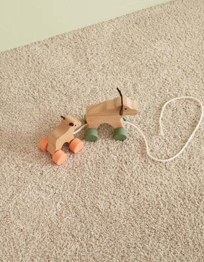 Kids Concept Συρόμενο Παιχνίδι Τρεχαλίτσα Τάρανδοι από Ξύλο για 12+ Μηνών