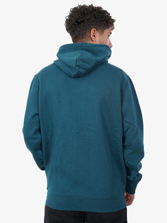 Sweatshirt with Hood Petrol Blue