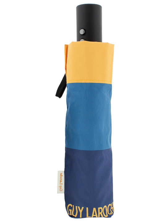 Guy Laroche Automatic Umbrella Compact Navy/Blue/Orange