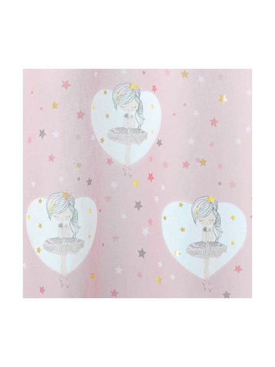 Douceur d'Intérieur Kids Grommet Top Curtain Petite Etoile Voilage Pink 1627224 140x240cm