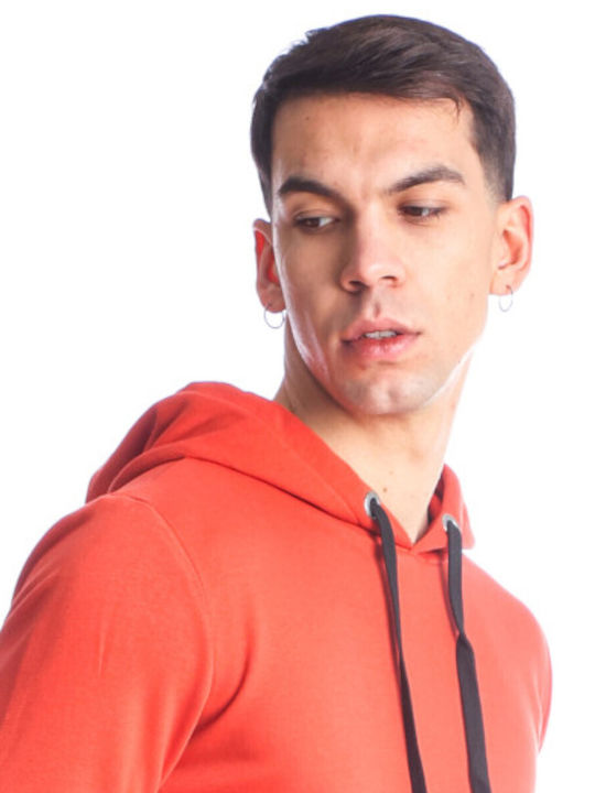 Paco & Co Men's Sweatshirt with Hood and Pockets Orange