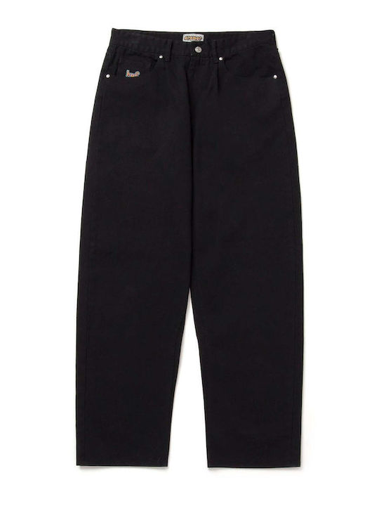 HUF Cromer Signature Pantaloni de Bărbați din Jean în Linie Tapered negru spălat