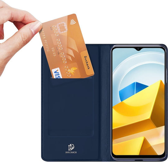 Dux Ducis Skin Pro Buchen Sie Synthetisches Leder Marineblau (Xiaomi Poco M5)