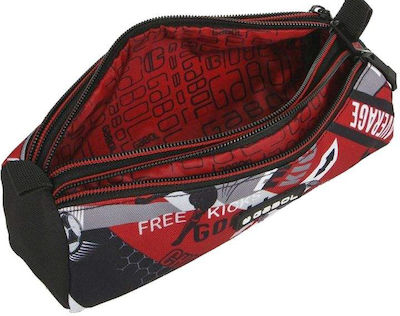 Gabol Fabric Pencil Case Game with 1 Compartment Red