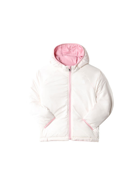 The North Face Waterproof Kids Casual Jacket short Double Sided Hooded Pink