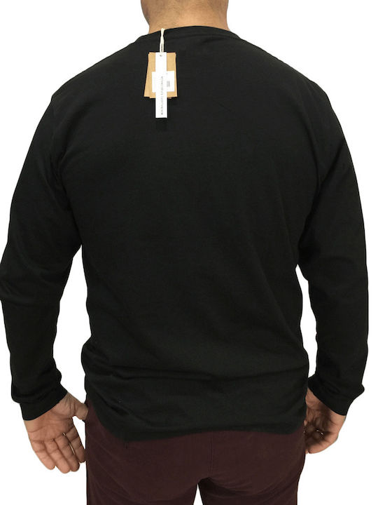 Double Men's Long Sleeve Blouse Black