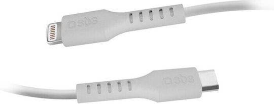 SBS USB-C to Lightning Cable Λευκό 1m (TECABLELIGTC1W)